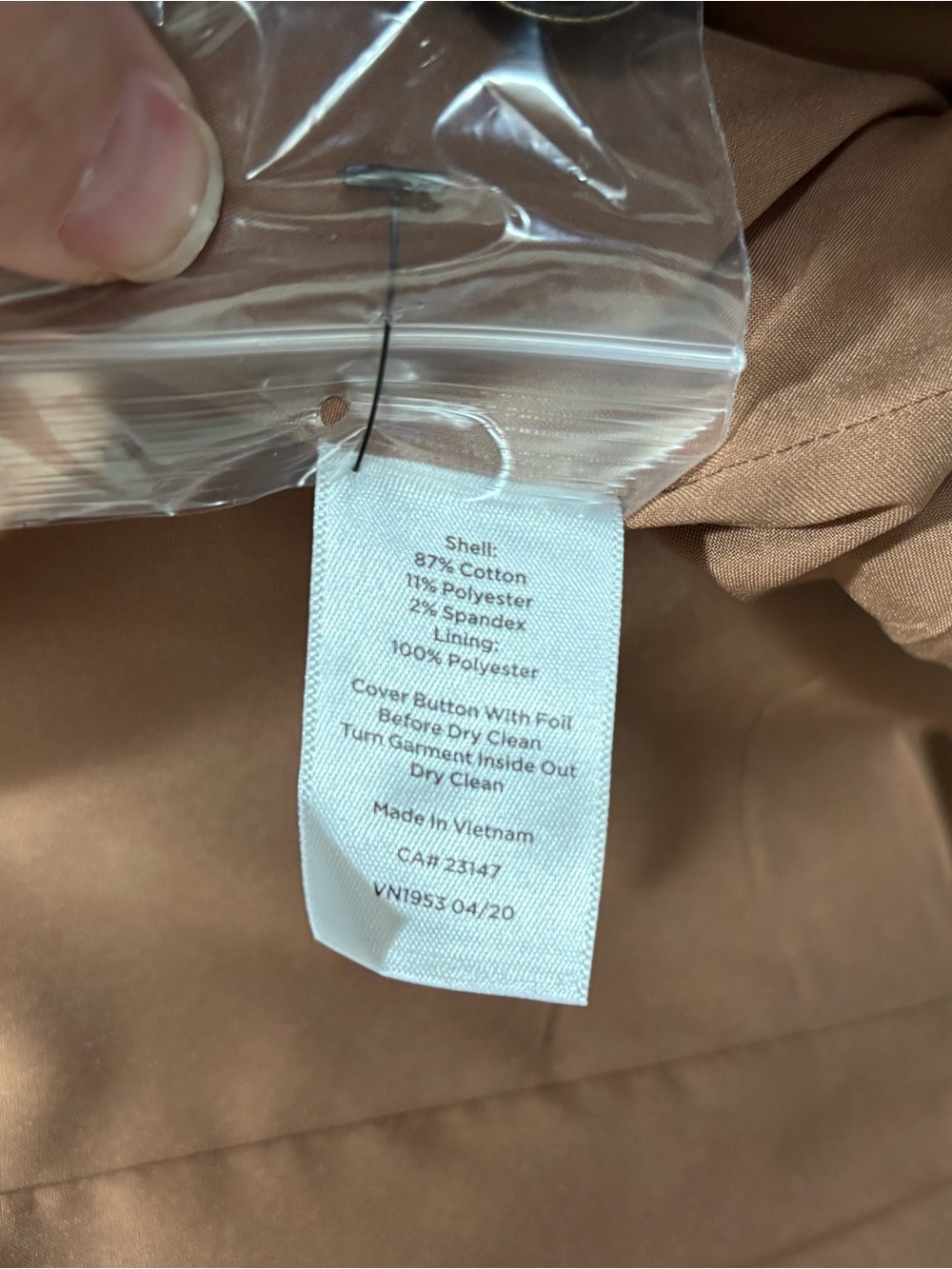 Talbots Camel Double-Breasted Military Blazer - Picture 4 of 6